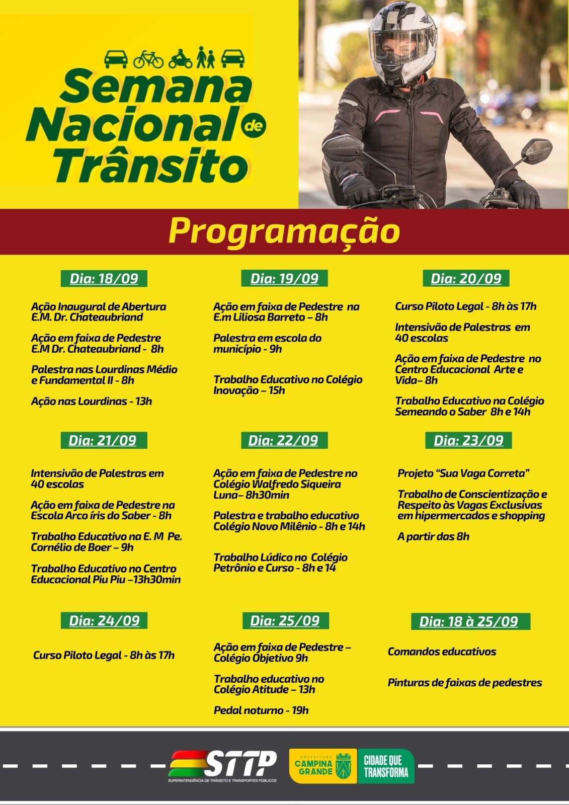 ​STTP realiza ação inaugural de abertura da Semana Nacional de Trânsito