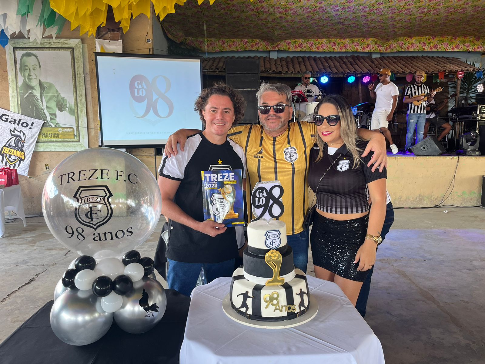 ​Veneziano participa da festa de 98 anos do Treze e destaca parcerias com os clubes de futebol de Campina Grande